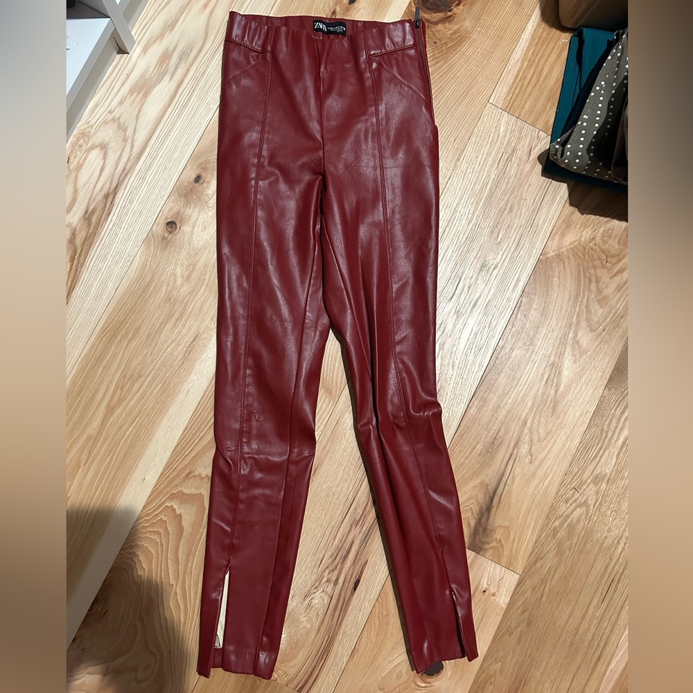 Zara faux leather pants